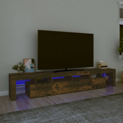 TV-Schrank mit LED-Leuchten Räuchereiche 230x36,5x40 cm