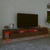 TV-Schrank mit LED-Leuchten Braun Eichen-Optik 260x36,5x40 cm