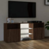 TV-Schrank mit LED-Leuchten Braun Eichen-Optik 120x30x50 cm