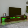 TV-Schrank mit LED-Leuchten Braun Eichen-Optik 280x36,5x40 cm