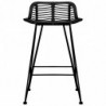 Barhocker 2 Stk. Schwarz Rattan