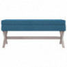 Hocker mit Stauraum Blau 110x45x49 cm Samt