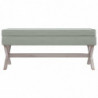 Hocker mit Stauraum Hellgrau 110x45x49 cm Samt