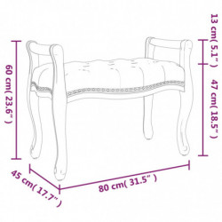 Sitzbank Dunkelgrau 80x45x60 cm Samt