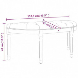 Sitzbank Schwarz 110,5x45x49 cm Samt