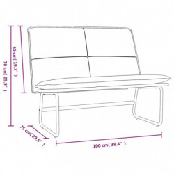 Sitzbank Cappuccino-Braun 100x75x76 cm Kunstleder