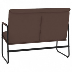 Sitzbank Braun 100x64x80 cm Kunstleder