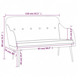 Sitzbank Dunkelgrau 110x76x80 cm Stoff