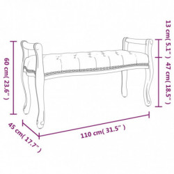 Sitzbank Schwarz 110x45x60 cm Samt