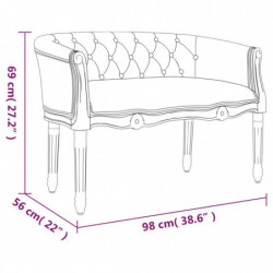 Sitzbank Dunkelgrau 98x56x69 cm Stoff