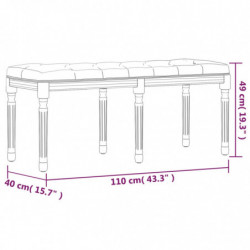 Sitzbank Schwarz 110x40x49 cm Samt