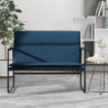 Sitzbank Blau 100x64x80 cm Stoff