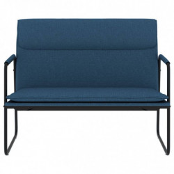 Sitzbank Blau 100x64x80 cm Stoff