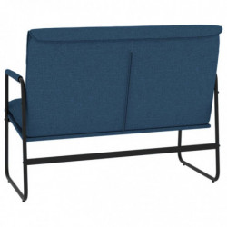 Sitzbank Blau 100x64x80 cm Stoff