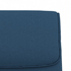 Sitzbank Blau 100x64x80 cm Stoff