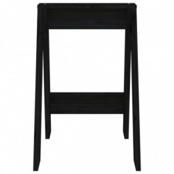 Hocker 2 Stk. Schwarz 40x40x60 cm Massivholz Kiefer