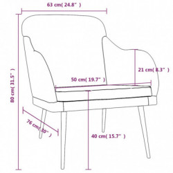 Sessel Dunkelgrün 63x76x80 cm Samt