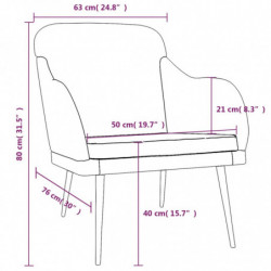 Sessel Hellgrau 63x76x80 cm Samt