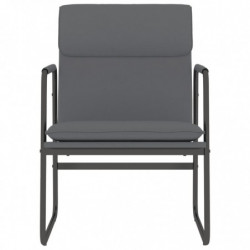 Loungesessel Grau 55x64x80 cm Kunstleder