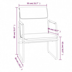 Loungesessel Grau 55x64x80 cm Kunstleder