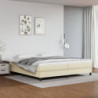 Boxspringbett Creme 200x200 cm Kunstleder