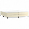 Boxspringbett Creme 200x200 cm Kunstleder