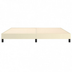 Boxspringbett Creme 200x200 cm Kunstleder