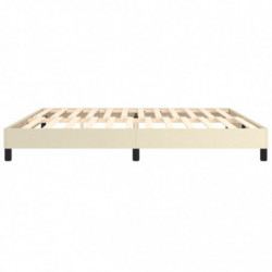 Boxspringbett Creme 200x200 cm Kunstleder