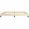 Boxspringbett Creme 200x200 cm Kunstleder