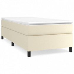 Boxspringbett Creme 90x190 cm Kunstleder