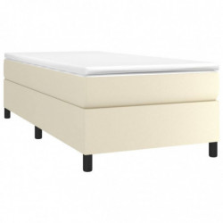 Boxspringbett Creme 90x190 cm Kunstleder