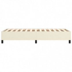 Boxspringbett Creme 90x190 cm Kunstleder