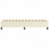 Boxspringbett Creme 90x190 cm Kunstleder