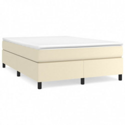 Boxspringbett Creme 140x200 cm Kunstleder