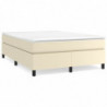 Boxspringbett Creme 140x200 cm Kunstleder