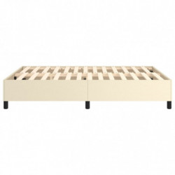 Boxspringbett Creme 140x200 cm Kunstleder