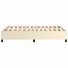 Boxspringbett Creme 140x200 cm Kunstleder