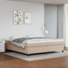 Boxspringbett Cappuccino-Braun 200x200 cm Kunstleder