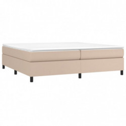 Boxspringbett Cappuccino-Braun 200x200 cm Kunstleder