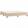 Boxspringbett Cappuccino-Braun 200x200 cm Kunstleder