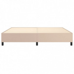 Boxspringbett Cappuccino-Braun 200x200 cm Kunstleder