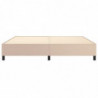 Boxspringbett Cappuccino-Braun 200x200 cm Kunstleder