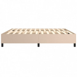 Boxspringbett Cappuccino-Braun 200x200 cm Kunstleder