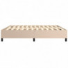 Boxspringbett Cappuccino-Braun 200x200 cm Kunstleder