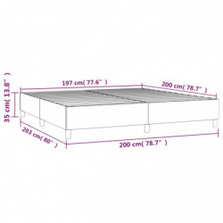 Boxspringbett Cappuccino-Braun 200x200 cm Kunstleder