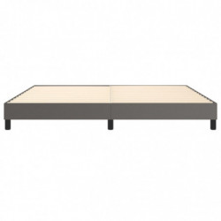 Boxspringbett Grau 200x200 cm Kunstleder