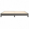 Boxspringbett Grau 200x200 cm Kunstleder