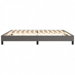 Boxspringbett Grau 200x200 cm Kunstleder