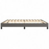 Boxspringbett Grau 200x200 cm Kunstleder