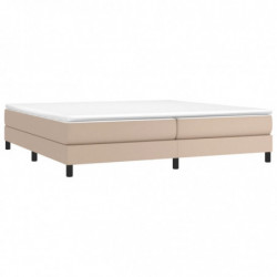 Boxspringbett Cappuccino-Braun 200x200 cm Kunstleder